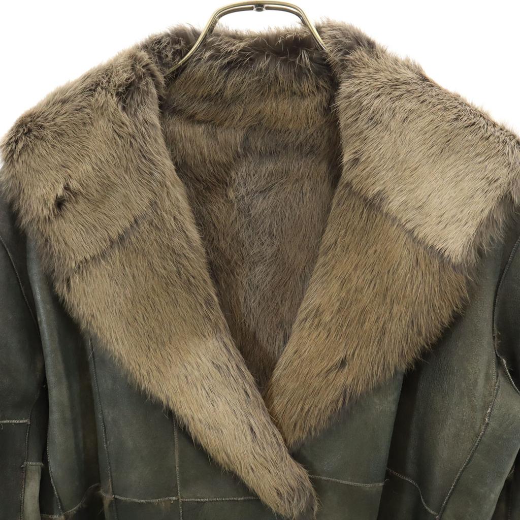 80s 90s Made In France Old Leather Jacket 38 Gray Women Used