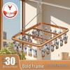 Aluminum Alloy Windproof Sock Drying Rack with Multi-Clip and Stainless Steel Underwear Hanger