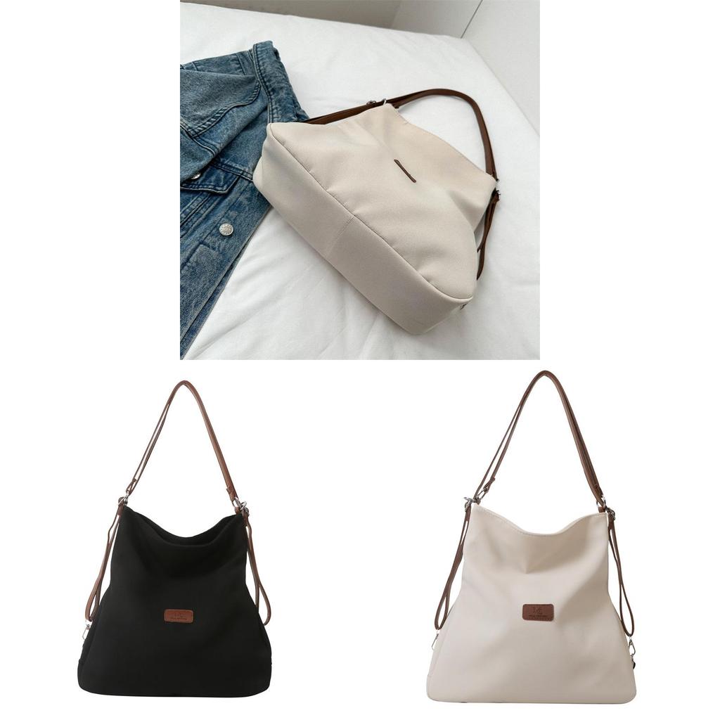 Student Canvas Backpack With Large Capacity And Zipper Closure For Commuting And School