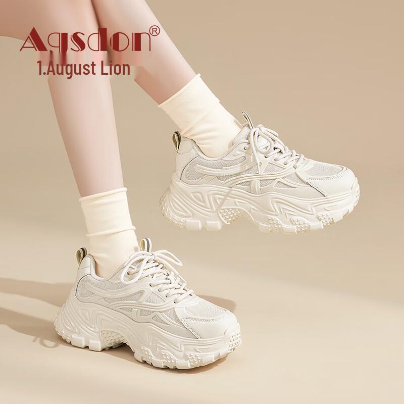 Agsdon Women s Thick Sole Breathable Mesh Dad Shoes CN 225