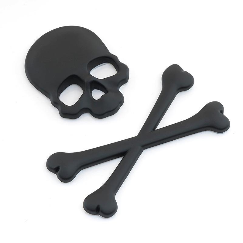 3D Metal Skull Car Stickers: Ghost Head Decals for Car Sides