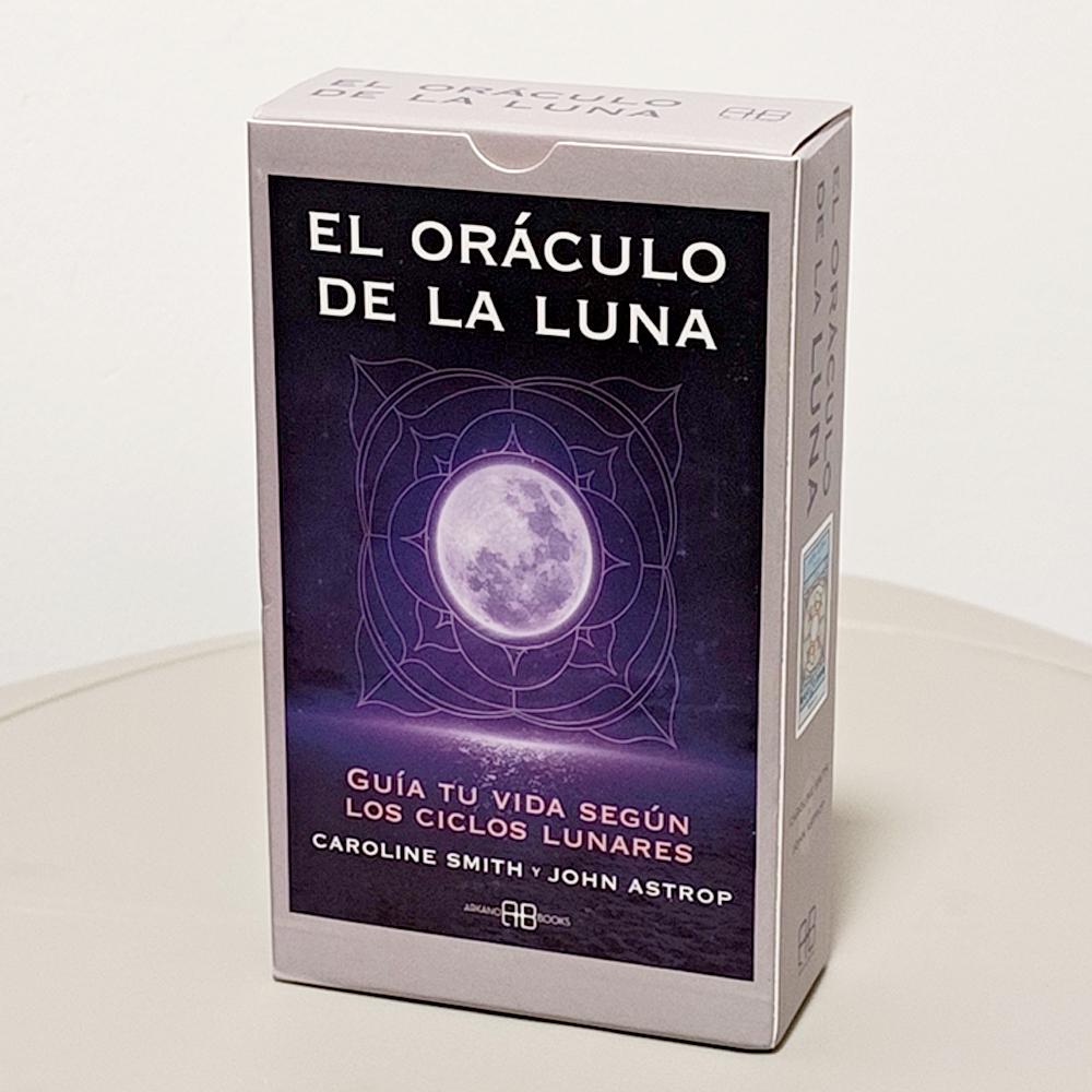 12x7cm Lascia che le Fasi Lunari Guidino la Tua Vita 72 Carte Oracolari Spagnole Stampate su Cartoncino a Doppia Rilievo