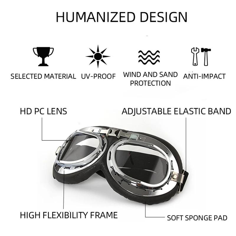 Universal Motorcycle Goggles for Harley Goggles Retro fashion Cool Motorcycle goggles skiing goggles motorcycle helmet Goggles