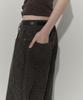 MUSINSA STANDARD WOMAN Women'S Leopard Wide Denim Pants [Khaki Gray]
