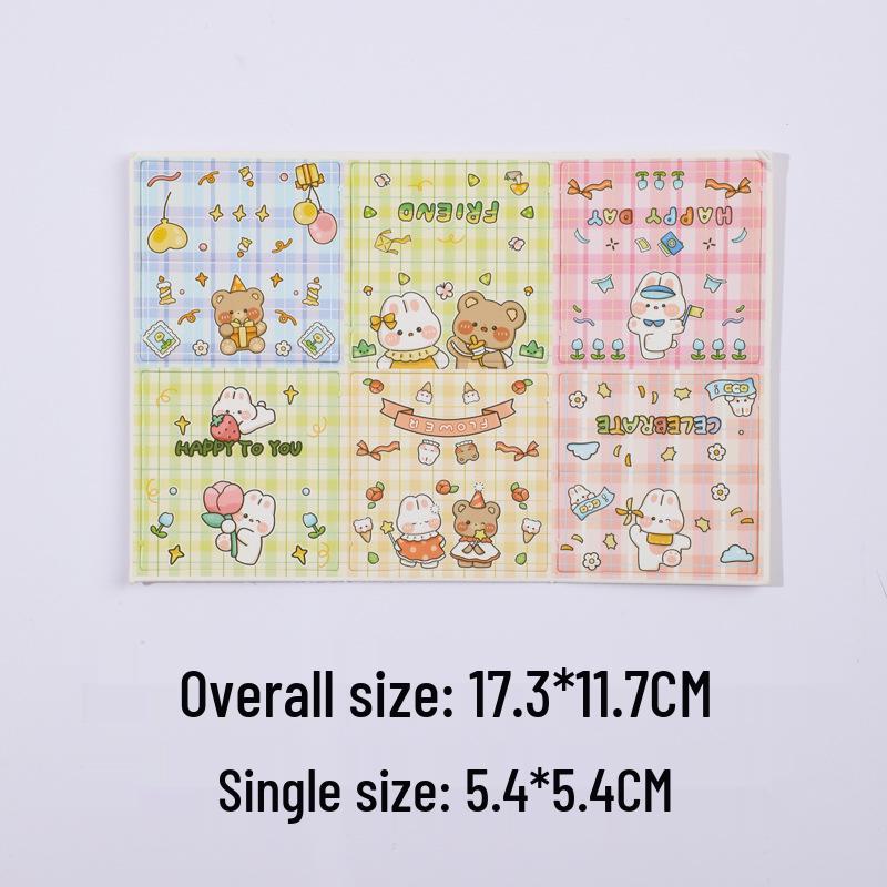 

Korean Minimalist Mini Folding Card Holder for Idol Accessories Single Card Holder Unfolded 5.4*5.4CM