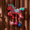 Chinese Red Chinese New Year Incense Packet with Tassel Zodiac Horse Wind Chimes Decoration Embroidered Portable