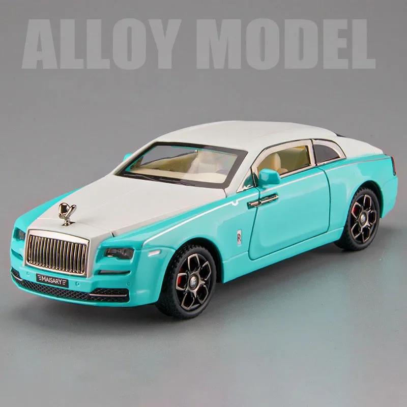1:32 Scale Rolls Royce Wraith Model Car Toy Diecast Metal Sound Light Doors Opened Luxury Vehicle Models Collection Gifts Boy