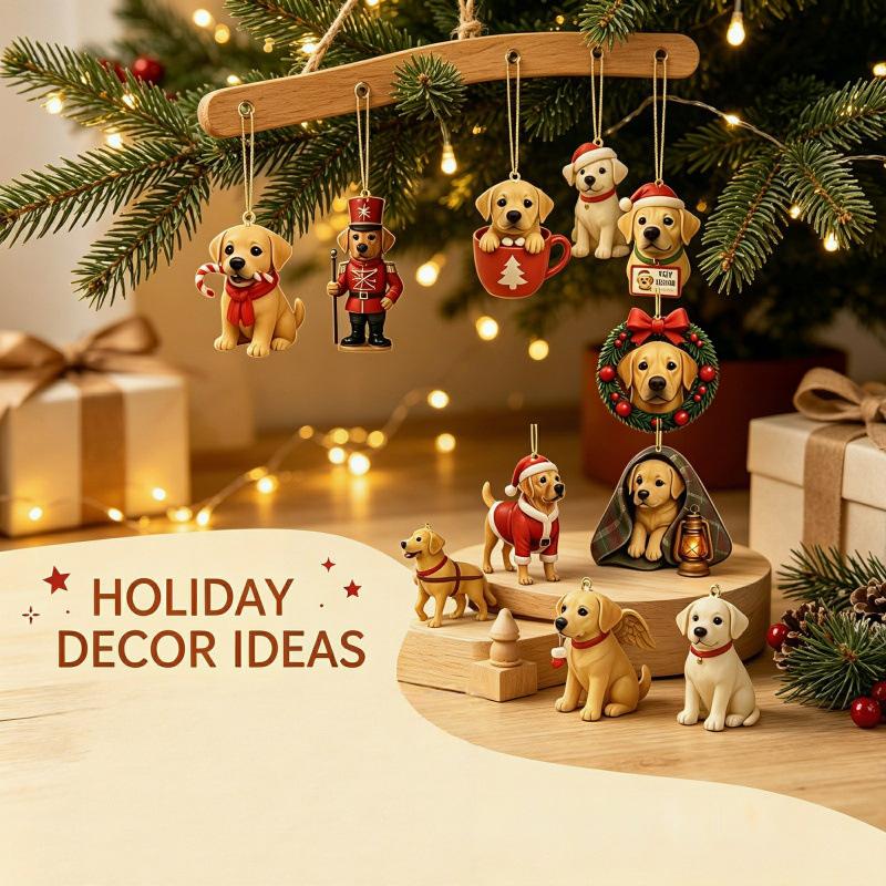 Labrador Retriever 2026 Neujahrs-Adventskalender Überraschungsgeschenk, Schmuck-Blindbox für Heimdekoration