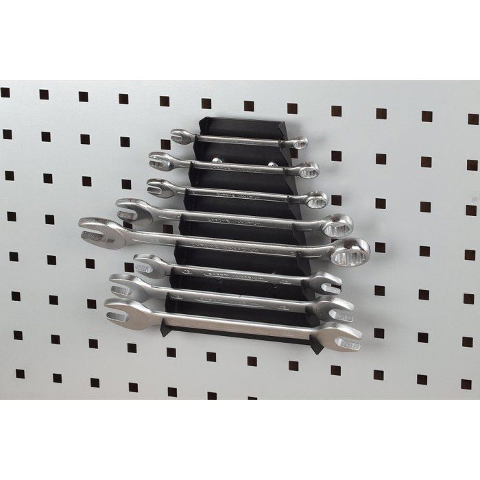 Porte-clés pour panneau perforé - wolfcraft - Moderne - Noir - Polyéthylène