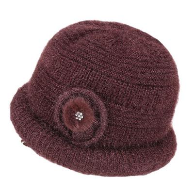 Winter Middle-aged Elderly People Hat Children Basin Hat Grandmother Mother Sponge Circle with Thickened Velvet