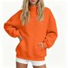 Women's Color Neck Loose Fit Long Sleeve Pullover Sweatshirt Top for Casual Everyday Wear