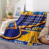 St. Louis Blues Print Flannel Blanket, High Quality Comfortable for All Seasons, Home Decor, Warmth and Comfort, Perfect for Christmas Gifts