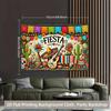1 piece of 2D Flat Banner, a colorful polyester background banner for the Mexican cultural festival