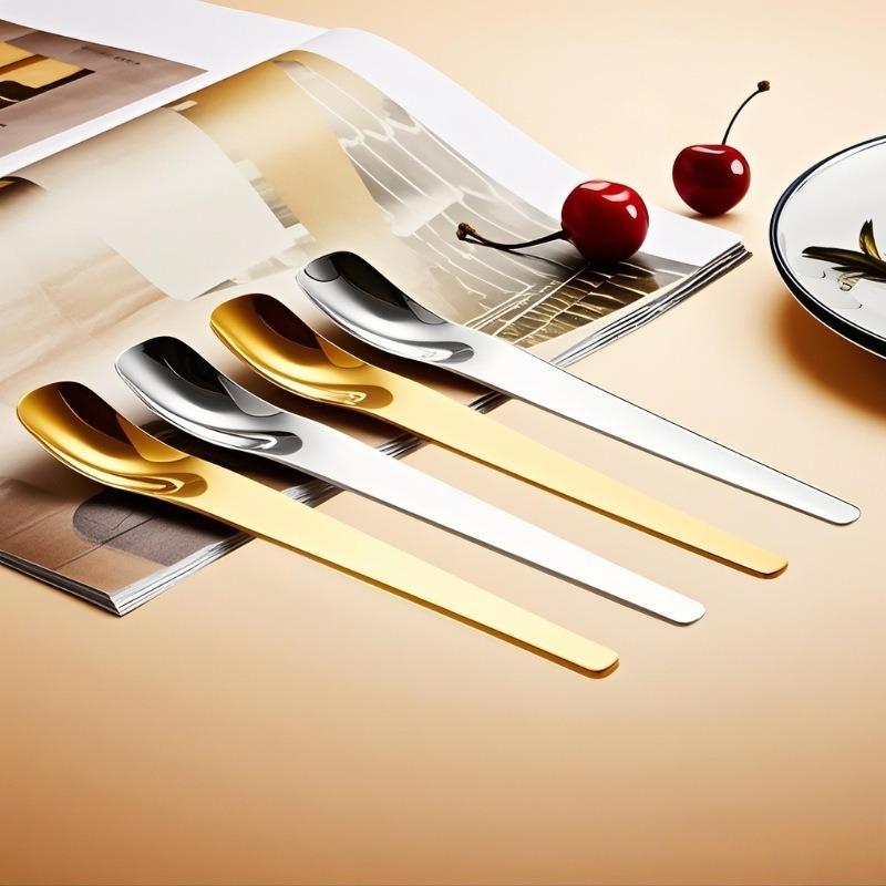 Stainless Steel Long Handled /Cake/Ice Cream/ Dessert Spoon Espresso Coffee Stirring Spoons Multi-functional Household Tableware