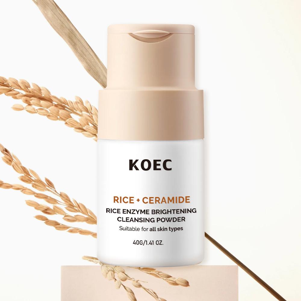 KOEC Rice Ceramide Cleansing Powder 40g Deep Clean Exfoliating Powder Pore Purifying Gentle Skincare