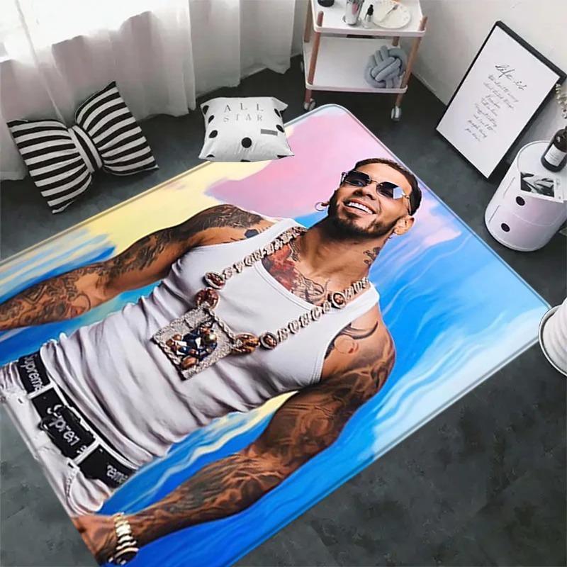 Mode Modern Rapper Patroon Tapijt voor Slaapkamer Woonkamer Bank Computerstoel Gebied Zacht Kleed Vloermatten Badkamer Antislipmat