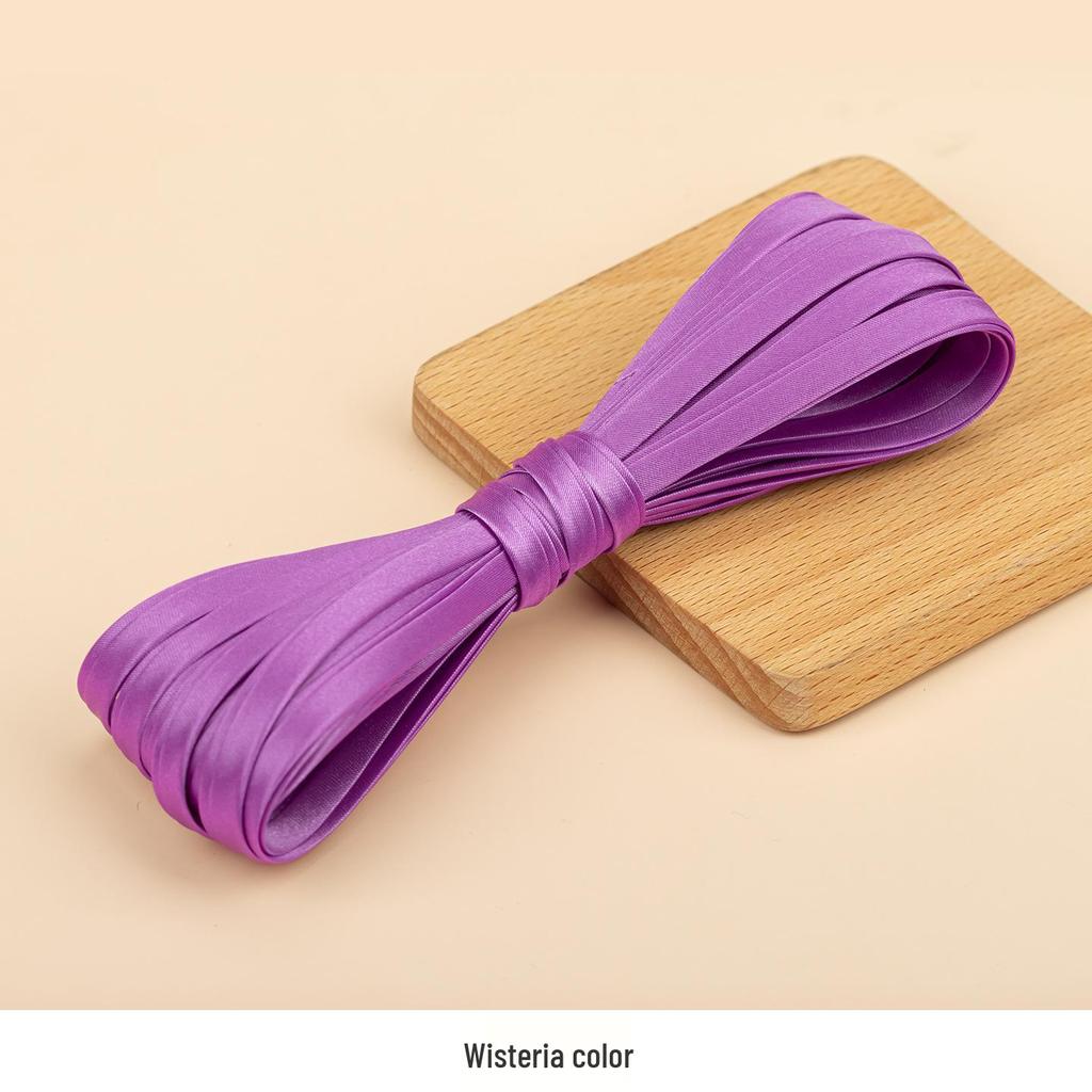 Hengmeihe Satin Cheongsam Paspelband - 0,6 cm Bügelfreie Saumeinfassung für Bekleidungszubehör