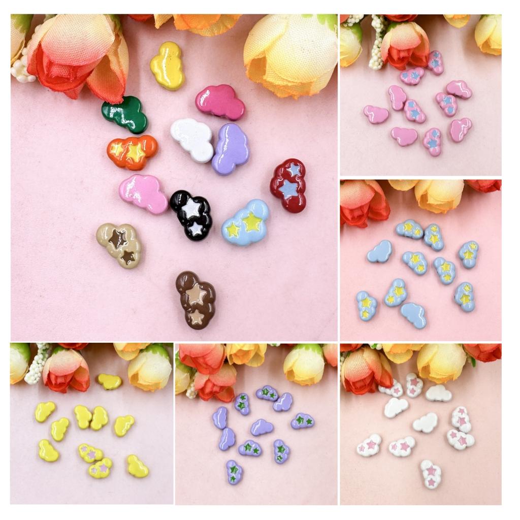 9.7*12.6mm Accessories Alloy Dripping Beaded Material Bracelet Necklace Cute Cloud Beads 10pcs Jewelry Making Fashion Accessories