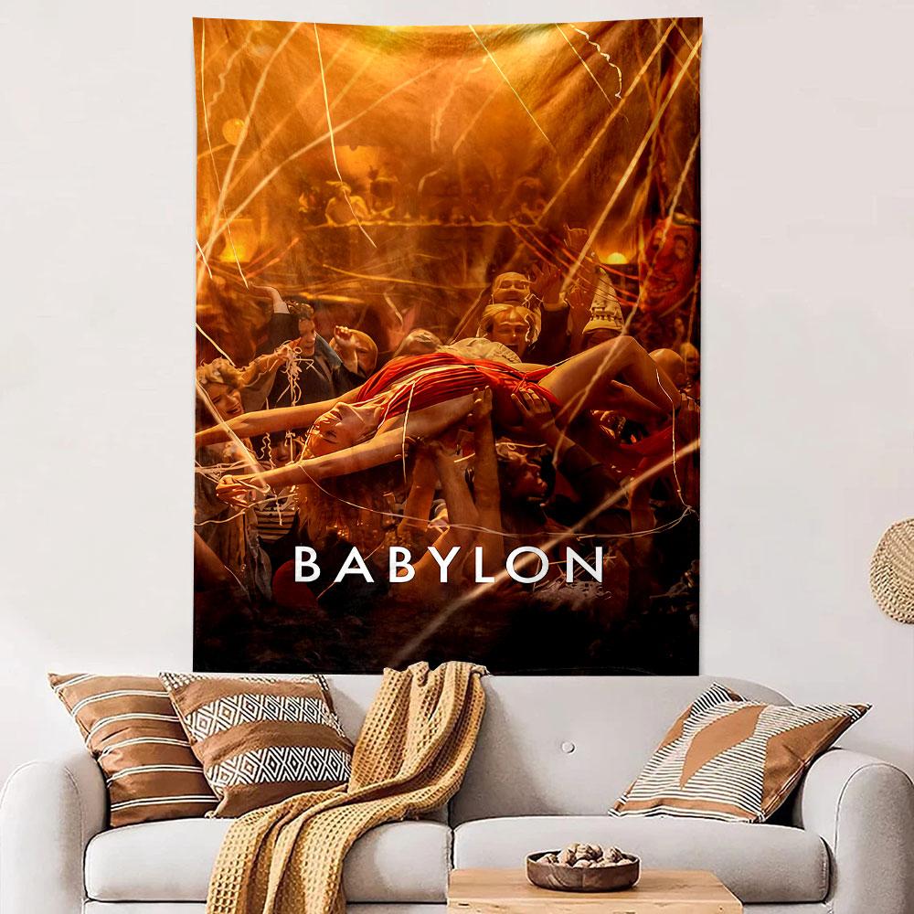 Babylon Tapestry Wall Hanging, Epic Movie Poster, Wall Decor for Bedroom Living Room Dorm