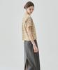 Deuloupisumeon Cotton Striped Short Sleeve Collared Knit [Ivory]