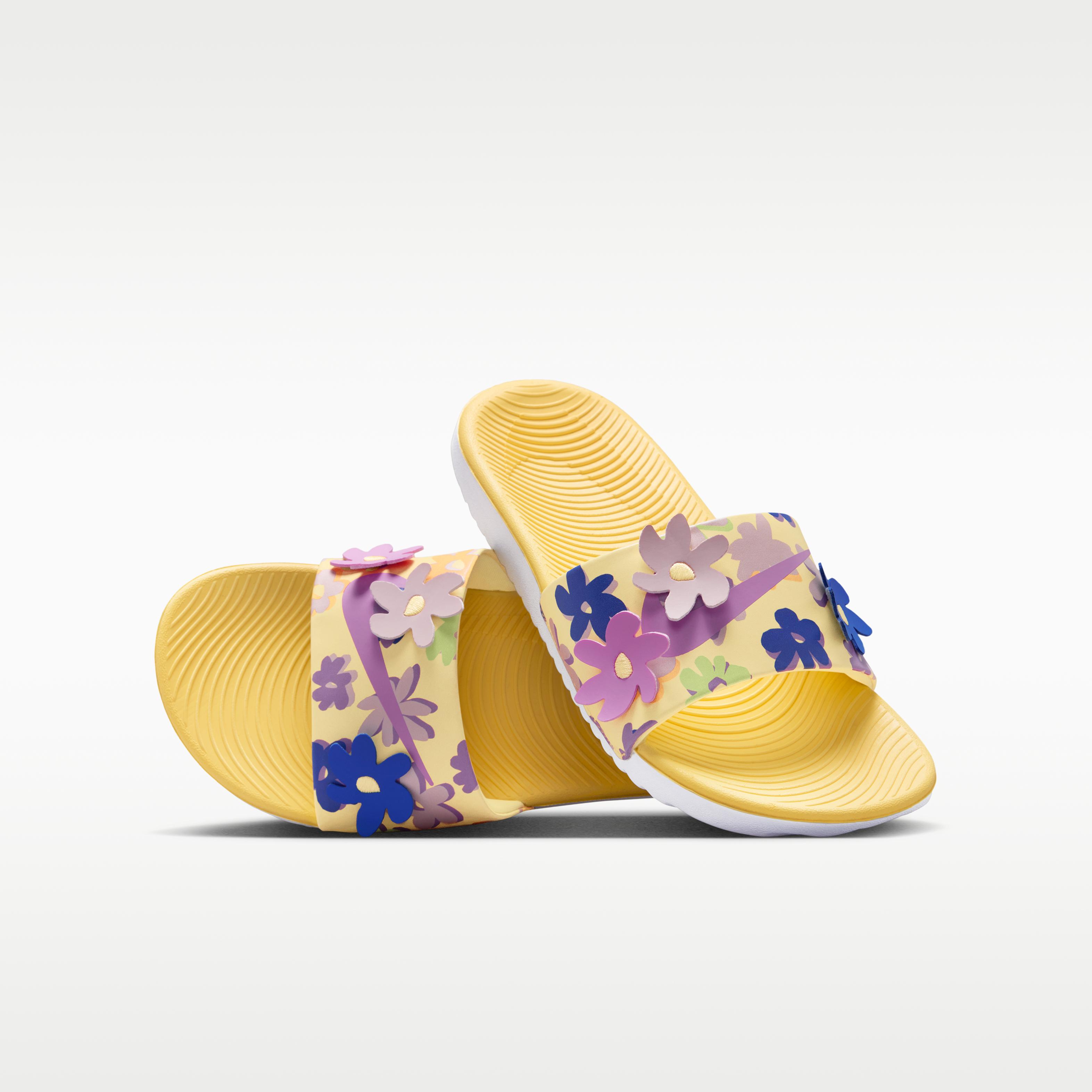 Nike Kawa Slide SE Soft Yellow Silt Red Sapphire (GS) 29.5
