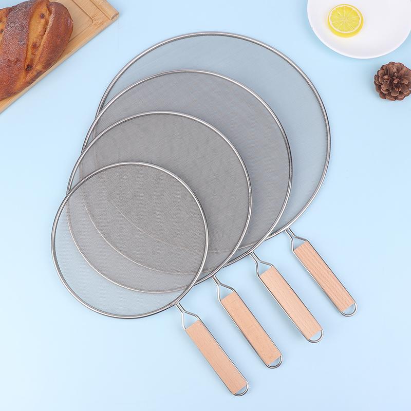 Cooking Frying Stainless Steel Anti Splatter Guard Oil Net Grease Splatter Screen Pan Mesh Guard Screen Splash Cover