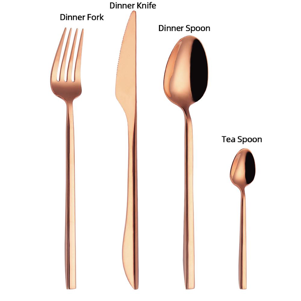 

2/3/4/5/6 набор столовых приборов столовая посуда из нержавеющей стали розовое золото столовая посуда зеркало нож вилка ложка набор кухонных принадлежностей столовые приборы 2 Set