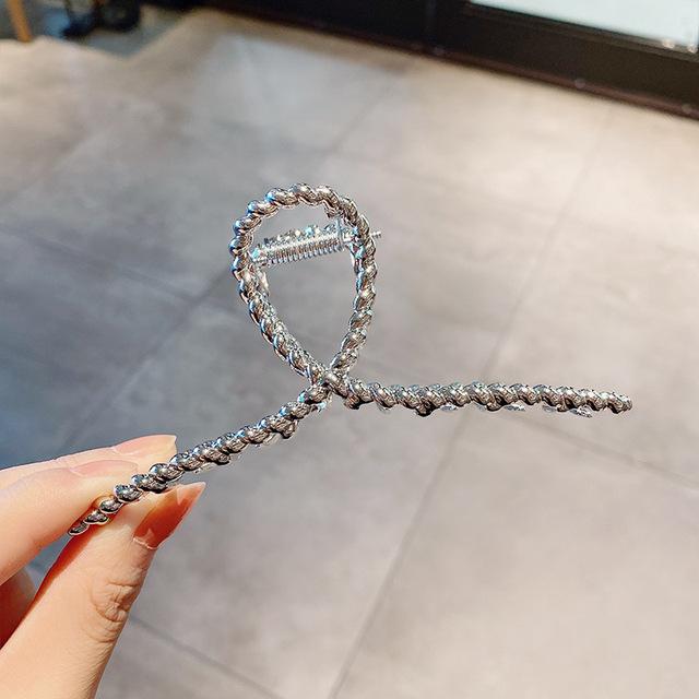 Ruoshui Woman Novelty Irregular Hairpins Punk Style Metal Silver Hair Claws Barrettes Women Hair Accessories Hair Clips Hairgrip