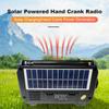Hand Crank Emergency Radio Support U Disk TF Solar Powered Radio BT 5.2 Speaker Flashlight Portable Weather Radio for Camping