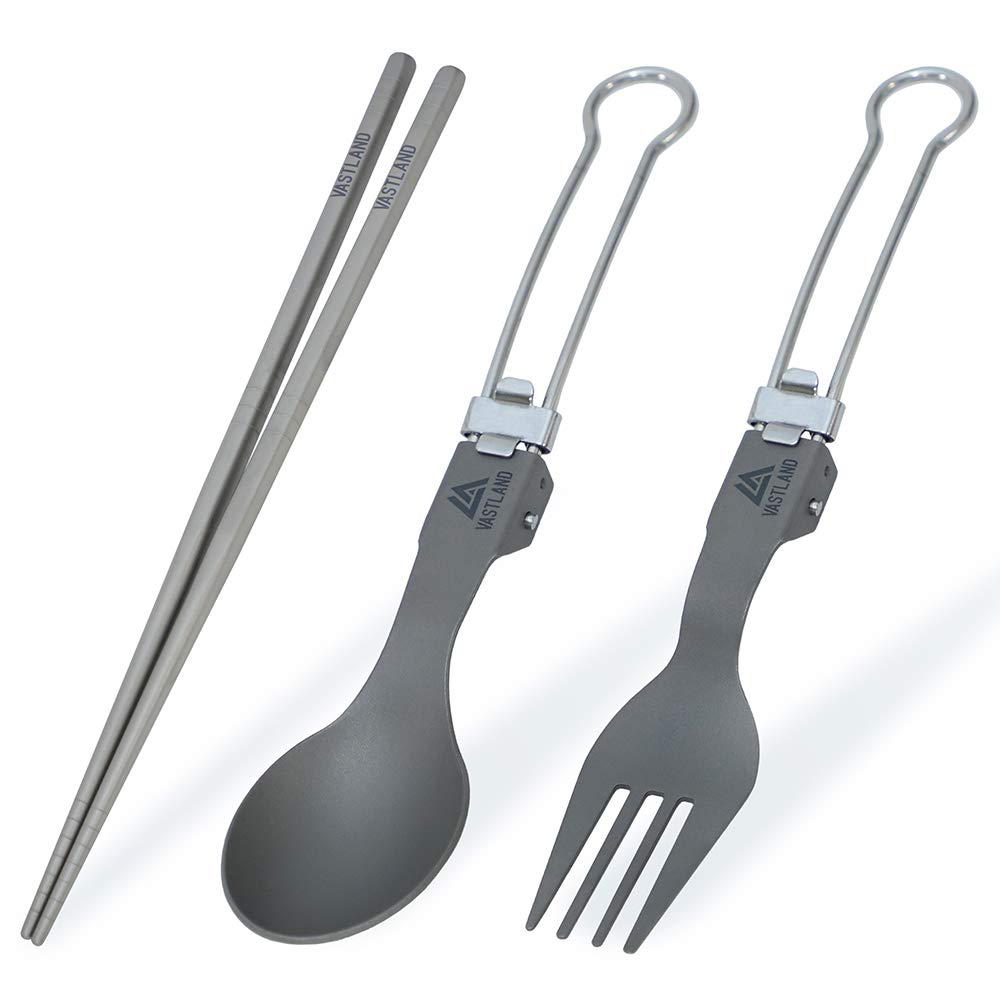 

Набор столовых приборов VASTLAND Titanium Fork, 3 шт., палочки для еды, ложка,