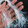 1mm Width Tying Flash Tinsel Fish Scale Gliss Glow Strands Corrugated Flash Strands  Saltwater