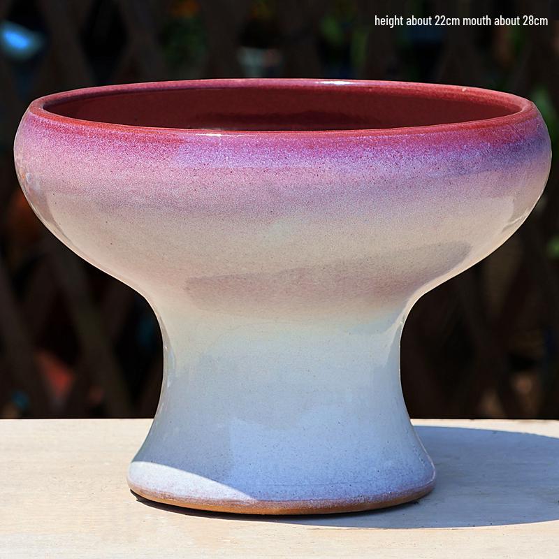 Minimalist Large Coarse Pottery Flower Pot for Succulents and Green Plants