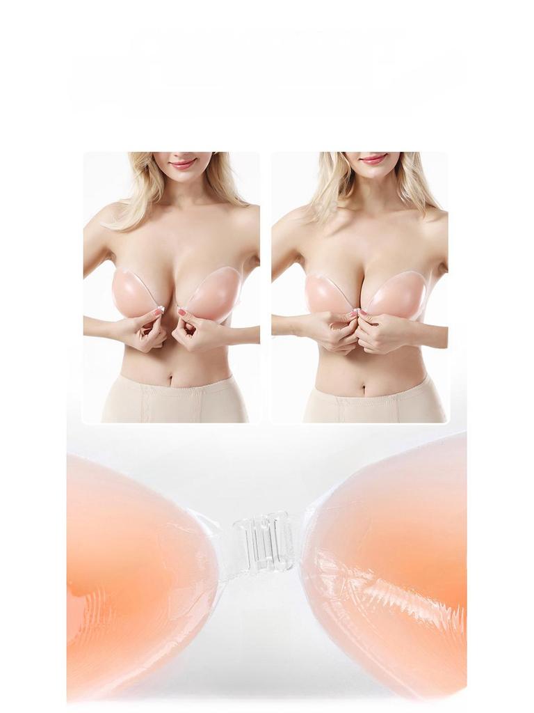 Adesivos invisíveis de silicone push-up para seios - sem costura, sem alças, antiderrapantes e à prova d'água para vestido de noiva