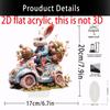 New Easter 2D Visual Rabbit Ornaments Acrylic Holiday Desktop Decoration Cartoon Crafts Ornaments, Holiday Decoration Gifts