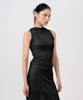 Lipeullegtibeulum Sheer Hooded Sleeveless Top (Black)