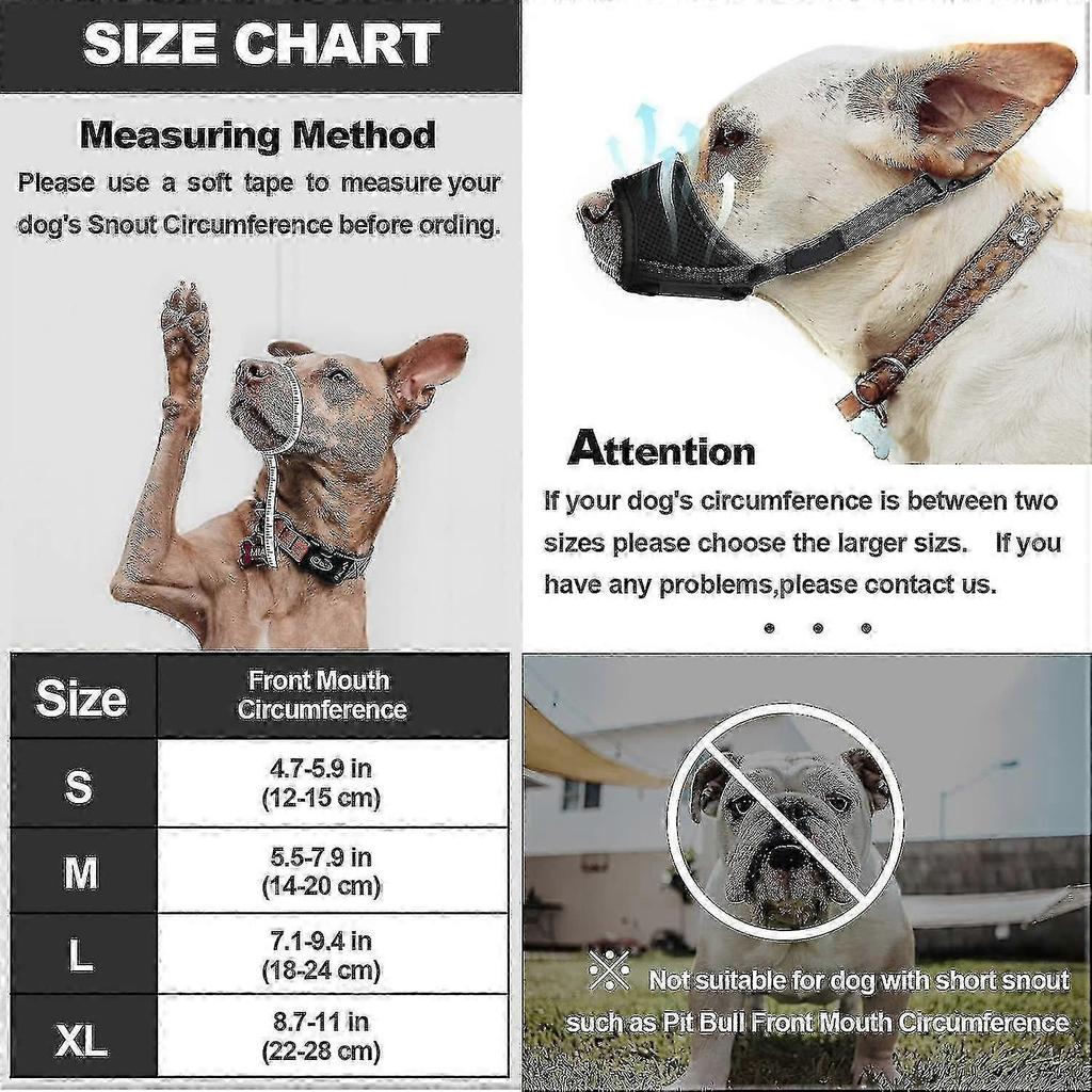 Dog Muzzle, Soft Nylon Anti-dropping Muzzle, Air Mesh Breathable Drinkable Dog Muzzle With Adjustable Loop