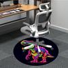 1pc Neon Dinosaur Chair Carpet for Office, Round Non-Slip Durable Large Size Office Carpet, Suitable for Office, Beautiful Decoration