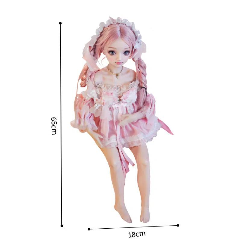 65cm Men's Mini Sex Doll Maid Cosplay Loli Vagina Sex Masturbation Cup Adult Erotic Sex Toy