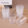 10Pcs 60Ml Measuring Cup Transparent Plastic Scale Beaker Cups Lab Graduated Liquid Container Without Handle Kitchen Baking Tool