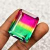Lab-Created Tourmaline Loose Gemstone 136 ct Multicolor Emerald Cut for Her October Birthstone Gift
