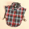 Leopard Print Shirt Fake Collar For Women Detachable Collar False Lapel Collar Shirt Removable Plaid Half Shirt  Faux Col