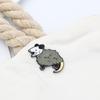 Funny Awesome Possum Shaped Brooches Grey Enamel Fierce Opossum Pins Animal Badge