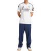 adidas Striped Logo V-Neck Slim Fit T-Shirt Men Tops White JX2136