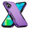 For iPhone 16 Case PC+TPU Military Grade Drop Protective Phone Cover - White+Pink