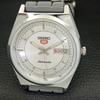 REFURBISHED VINTAGE SEIKO 5 AUTOMATIC JAPAN MENS SILVER DIAL WATCH A434686-2