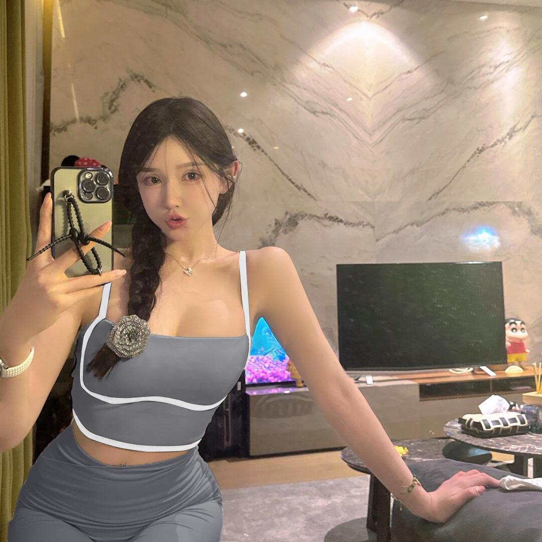 

White Light Luxury Slim-Fit Sexy Camisole: Comfortable, Versatile Summer Tank for Trendy Socialites Large