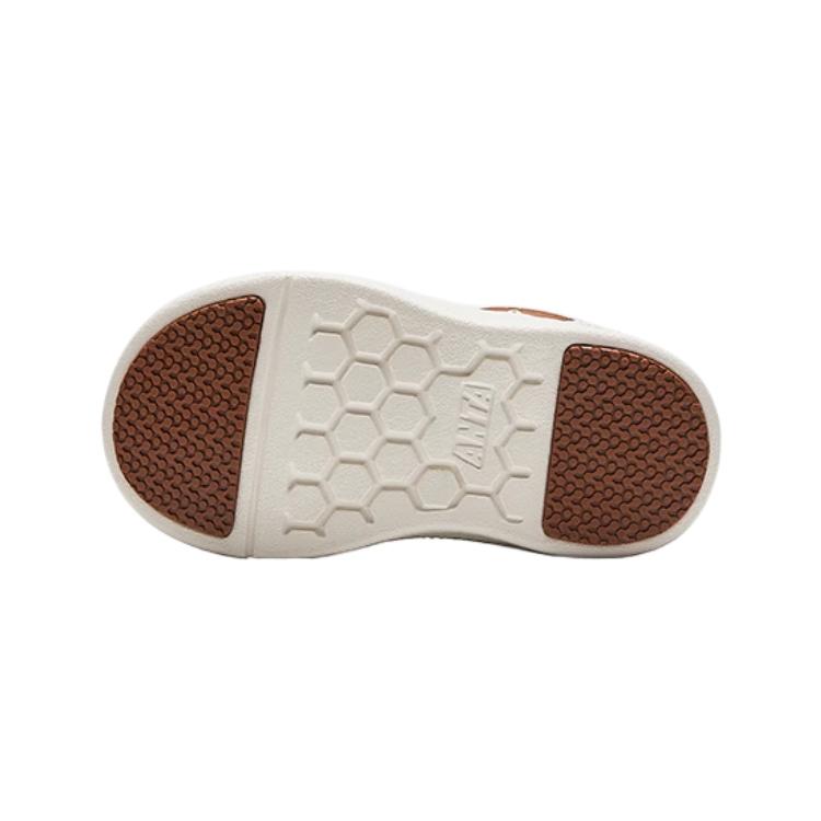 Anta Kids Fashion Trendy Versatile Walking Shoes Baby Shoes Ivory-White Pepper-Brown 312440071-1