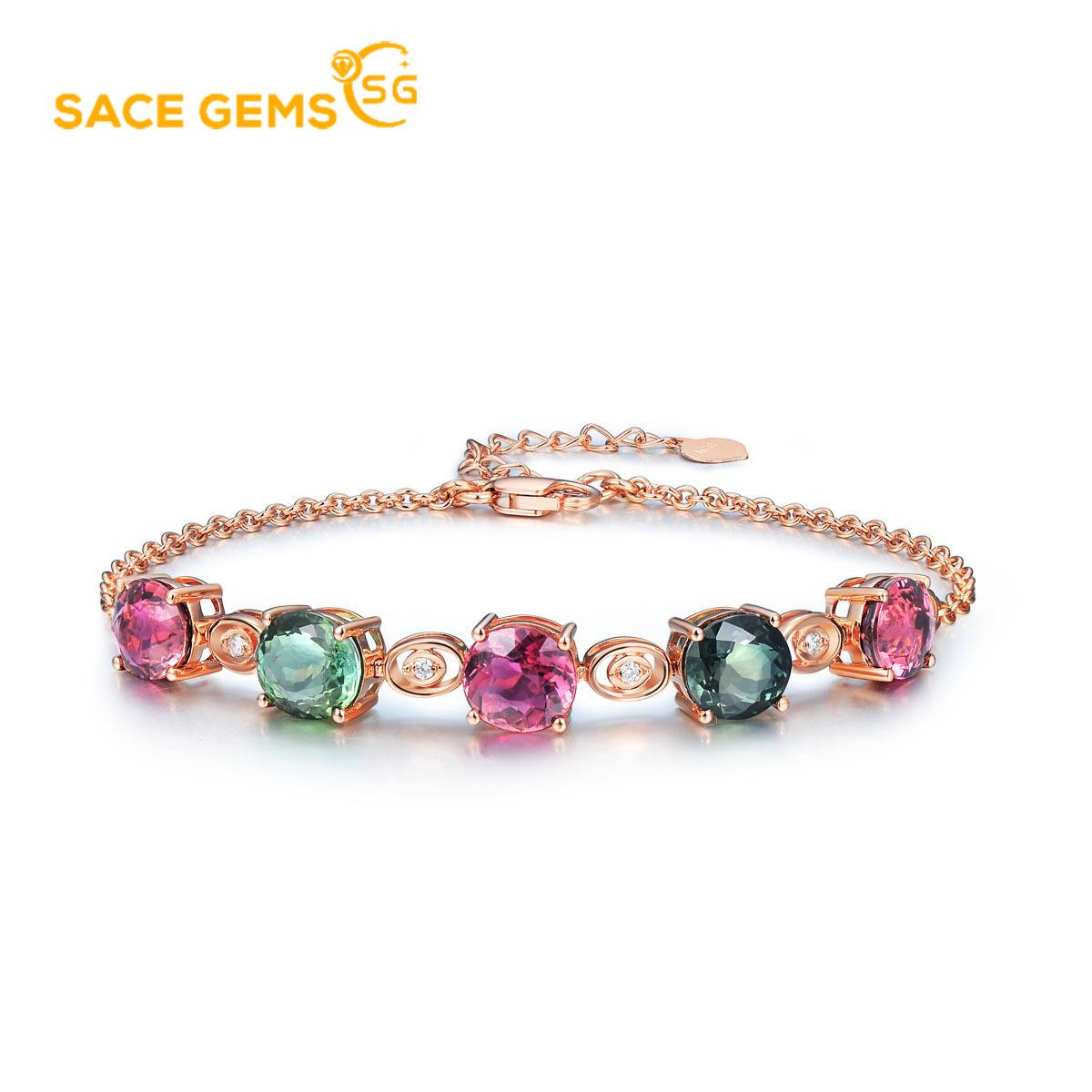 

SACE GEMS циркон браслет ювелирные изделия геометрические бусины цепочки браслеты модный тонкий свадебный подарок для подруги женщин разноцветный
