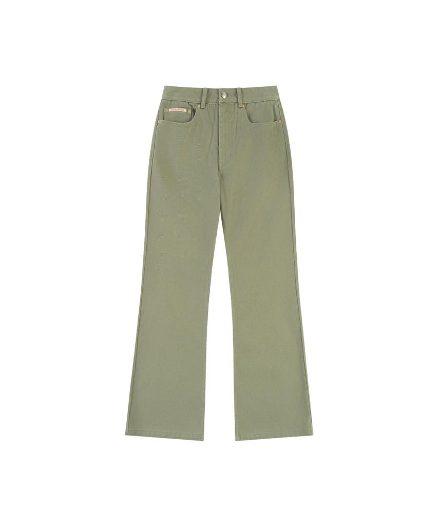 Banwonateullie P3282 Washed Straight Pants_Light Khaki