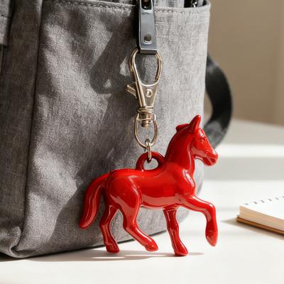 1/4Pcs Keychain Pendant Mini Horse Design Christmas Ornament with Hanging Loop DIY Jewelry Accessories